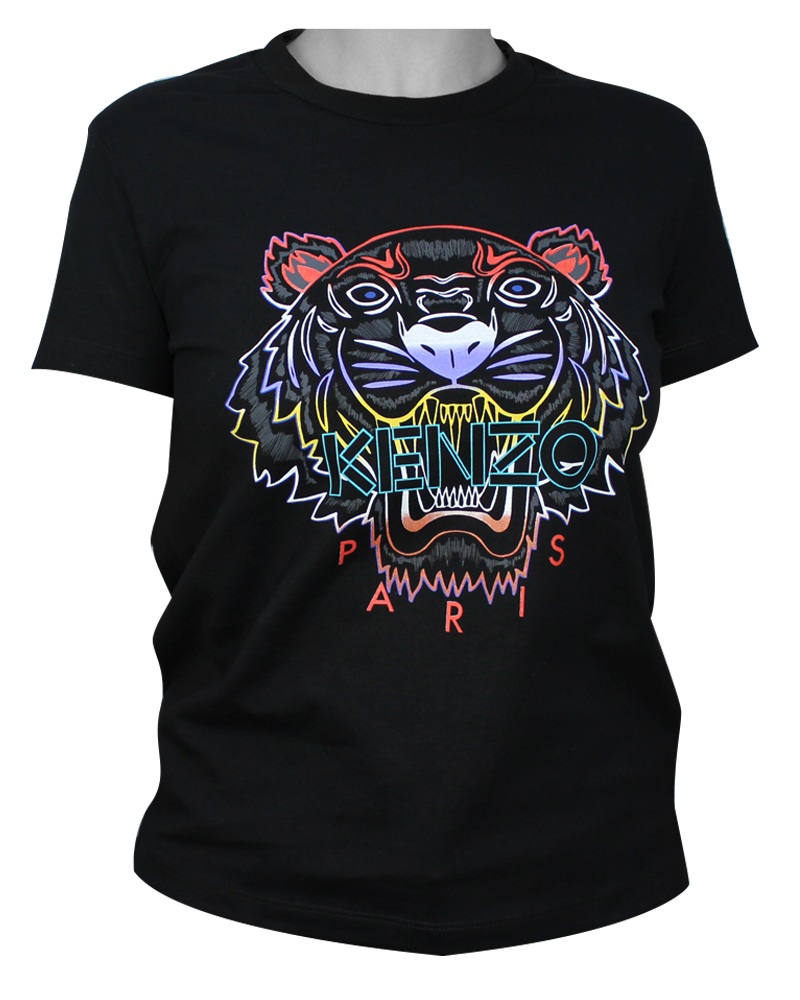 kenzo tiger womans t-shirt gradient s