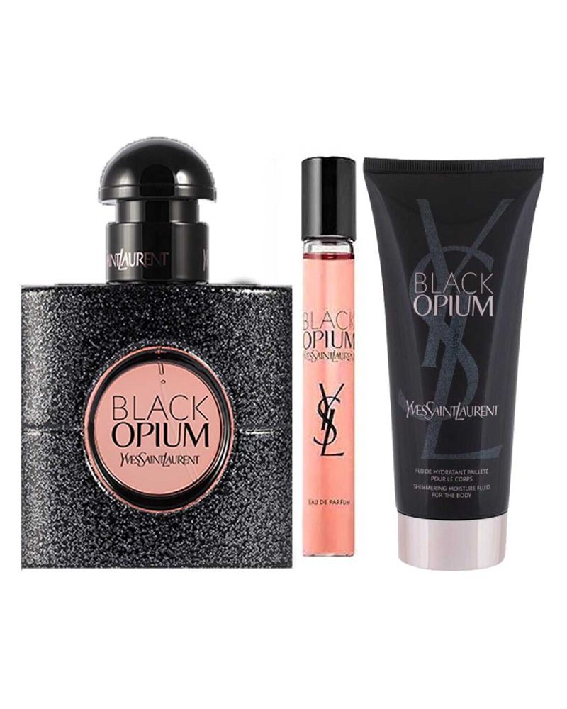 yves saint laurent ladies black opium gift set edp 150 ml